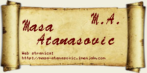 Maša Atanasović vizit kartica